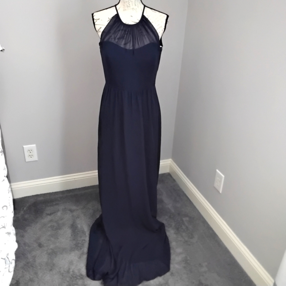 NWT Bella Bridesmaids Midnight Blue Gown - 8